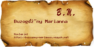 Buzogány Marianna névjegykártya