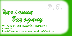 marianna buzogany business card