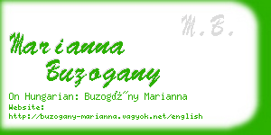 marianna buzogany business card